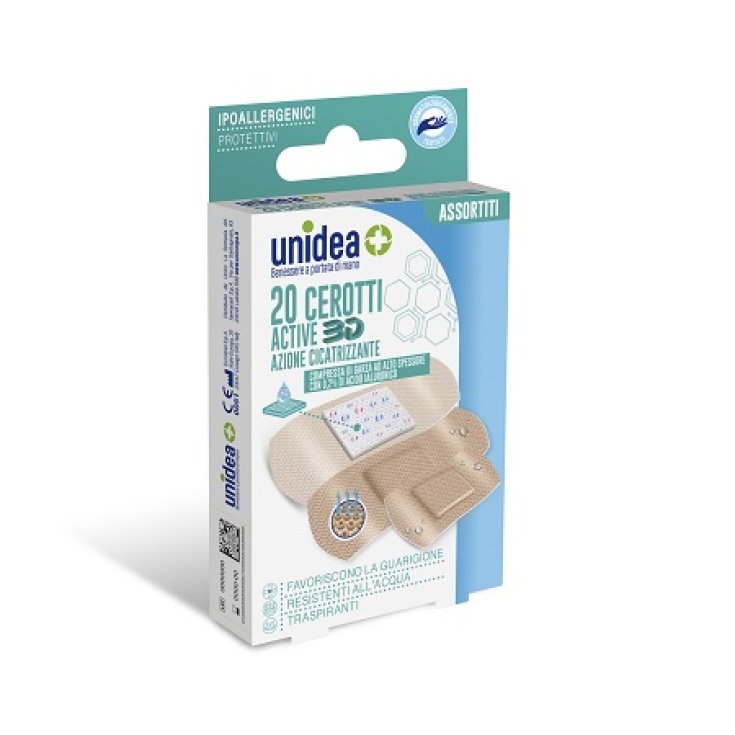 Active 3D Cerotti Cicatrizzanti Assortiti Unidea&reg; 20 Pezzi