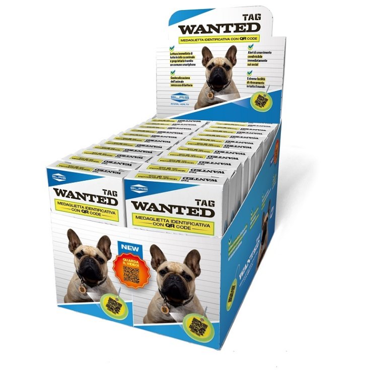 Wanted Tag Medaglietta Identificativa con QR Code - Medaglietta