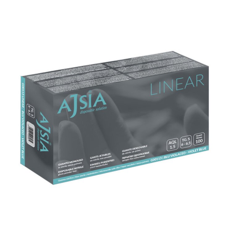 Guanto in Nitrile Tg.S&nbsp;AJSIA LINEAR 100 Pezzi