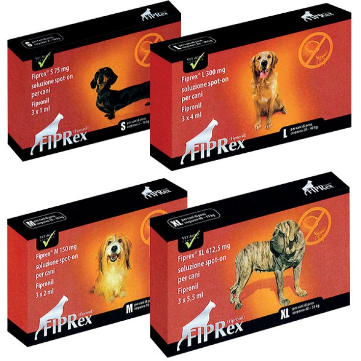Fiprex Antiparassitario per Cani 3 Pipette - Large 20-40 Kg
