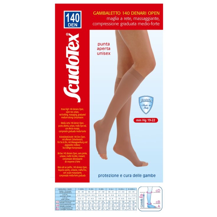 Gambaletto 140 Open ScudoTex Nero Taglia 3