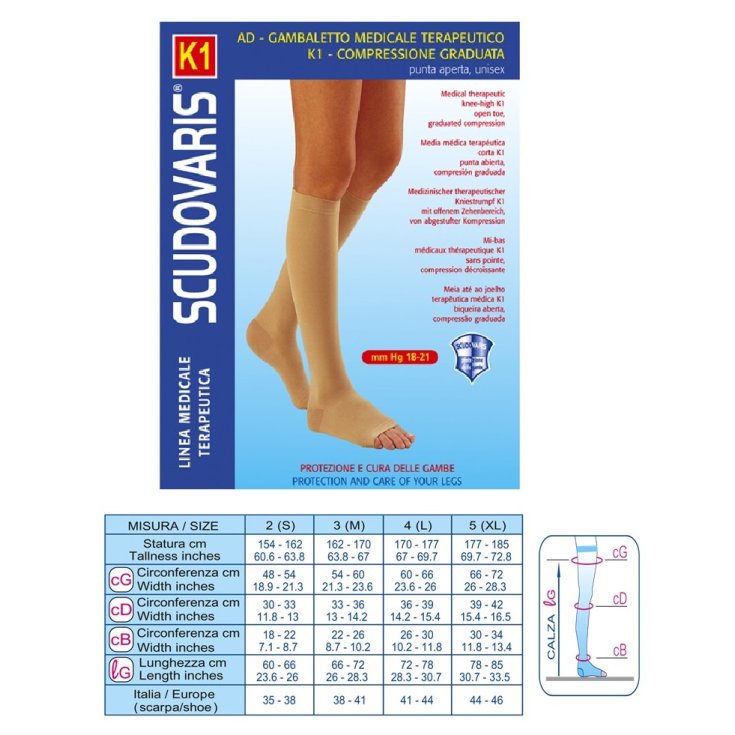 Gambaletto K1-240 Scudovaris Taglia 2