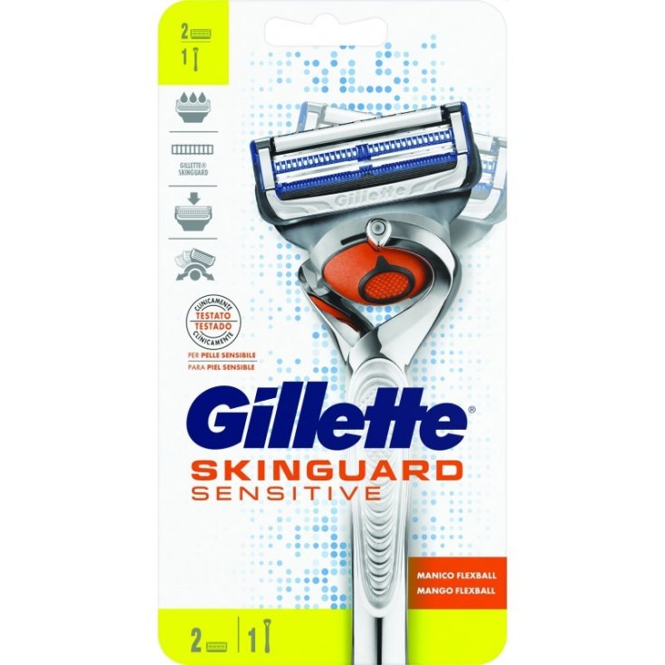 SkinGuard Sensitive FlexBall GILLETTE Rasoio + 2 Lame