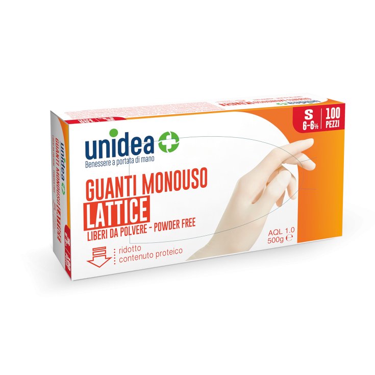 GUANTI IN LATTICE unidea Misura S 100 Pezzi