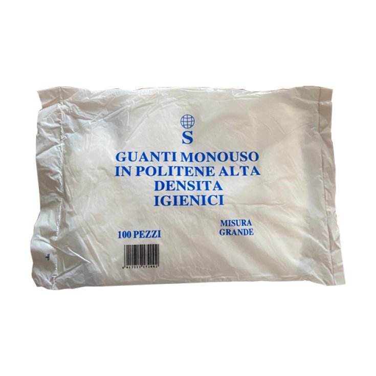 Guanti Monouso In Politene Alta Densit&agrave; 100 Pezzi