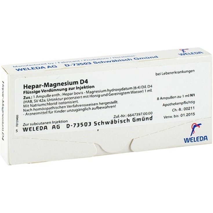 Hepar-Magnesium D4 Weleda 8 Fiale Da 1ml