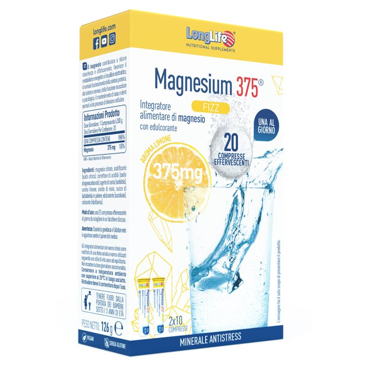Magnesium 375&reg; FIZZ LongLife 20 Compresse Effervescenti