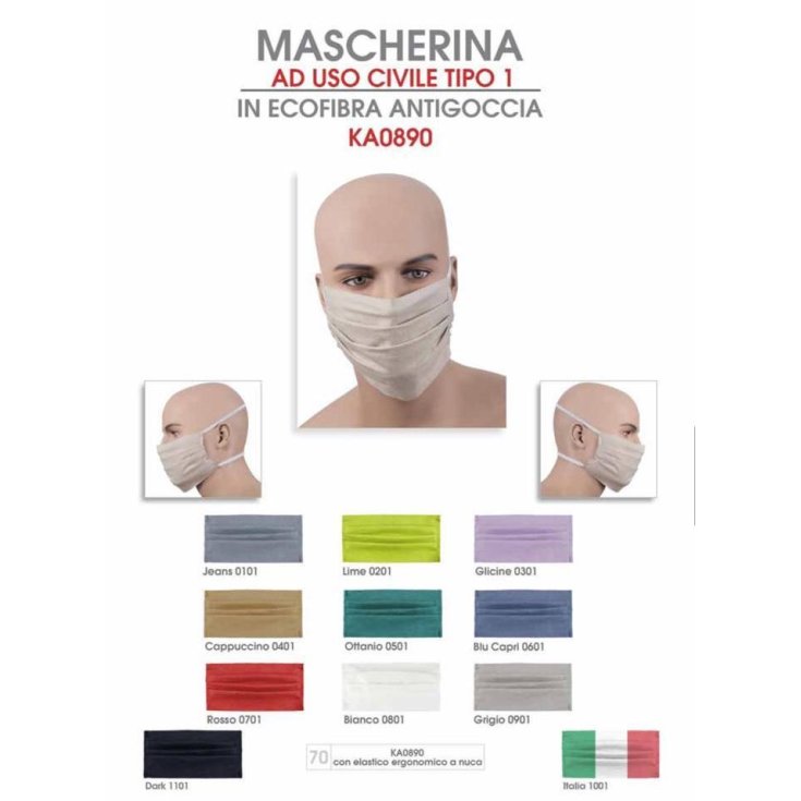 Mascherina KA0890 Colore Bianco 1 Pezzo