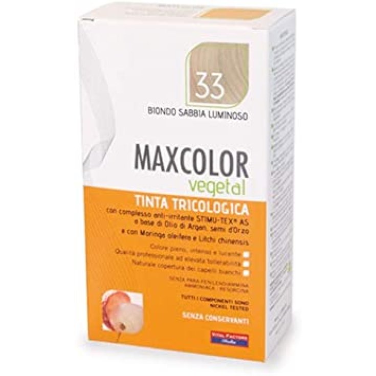 Maxcolor Vegetal Vital Factors Tonalit&agrave; 33 Biondo Sabbia Luminoso