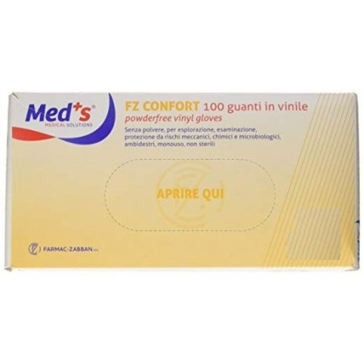 Med+s Guanto In Vinile Senza Polvere Farmac-Zabban Taglia XS 100 Guanti