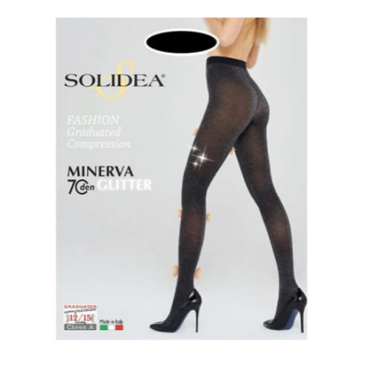 Minerva 70 Glitter Solidea Nero/Argento Taglia S