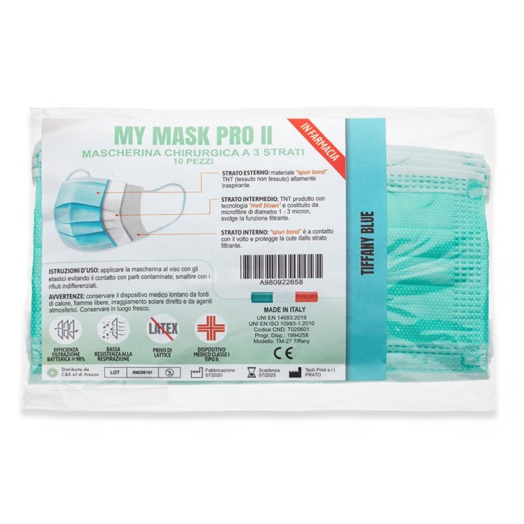 My Mask Pro II Tiffany Blue C&S 10 Pezzi