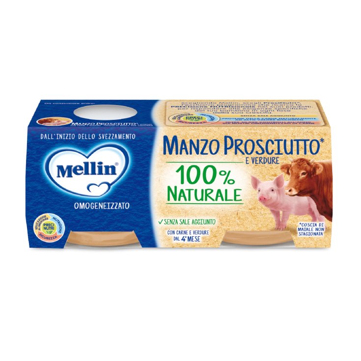 Omogeneizzato Manzo Prosciutto Mellin 2x80g