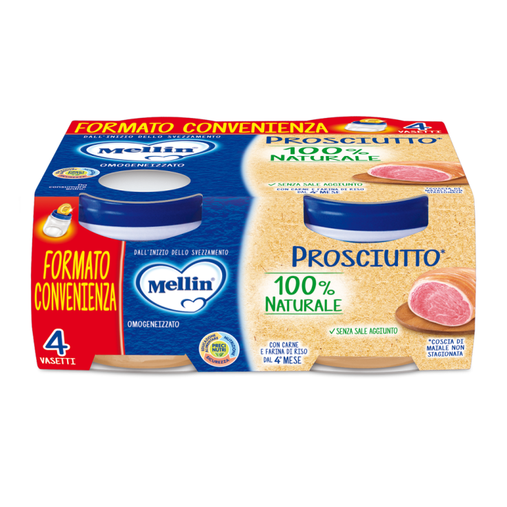 Omogeneizzati Di Carne Prosciutto Mellin 4x80g