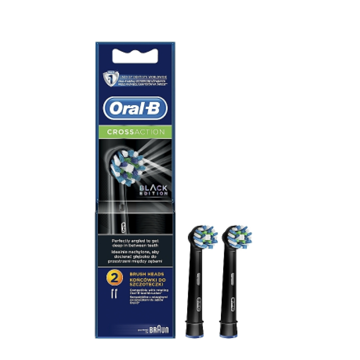 Cross Action Nero Oral-B 2 Ricambi
