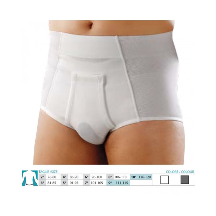 Orione 316 Slip Per Ernia Alto Safte Taglia 6 Colore Grigio 1 Paio