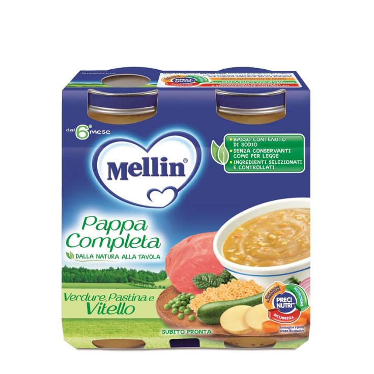 Pappa Completa Verdura Pastina Vitello Mellin 2x250g