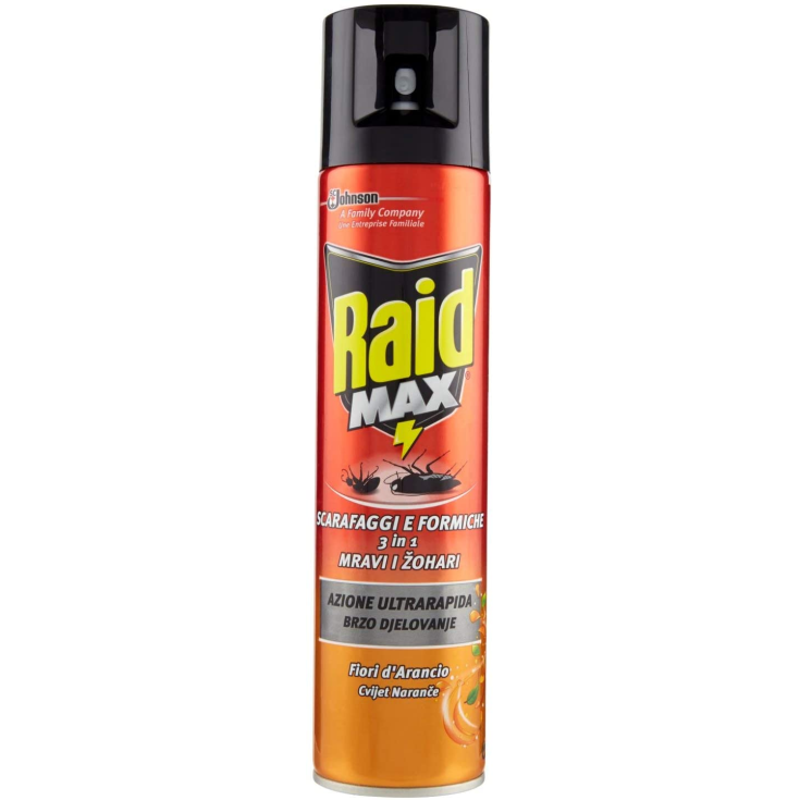Raid MAX Scarafaggi E Formiche Fiori D'Arancio Johnson 400ml