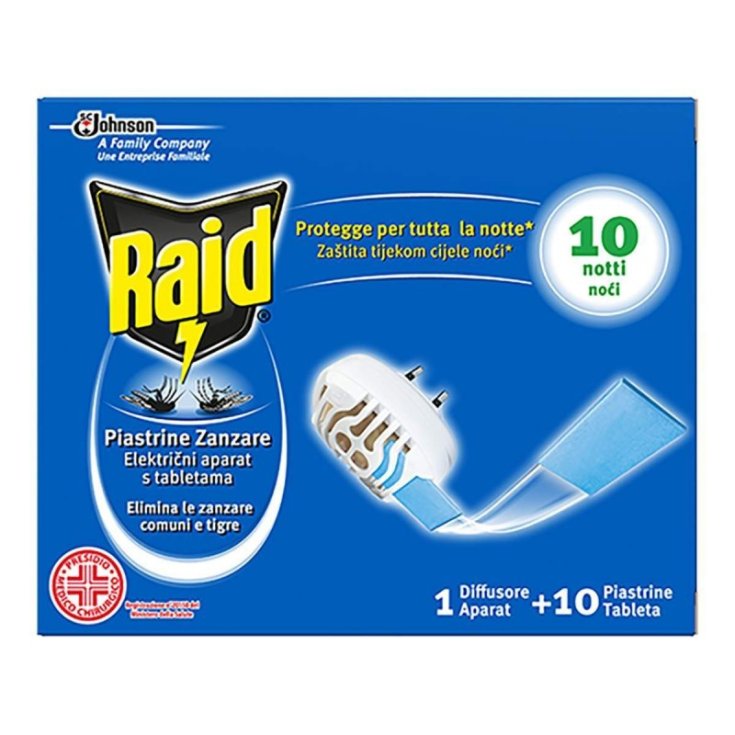 Raid Zanzare Diffusore Johnson + 10 PIastrine