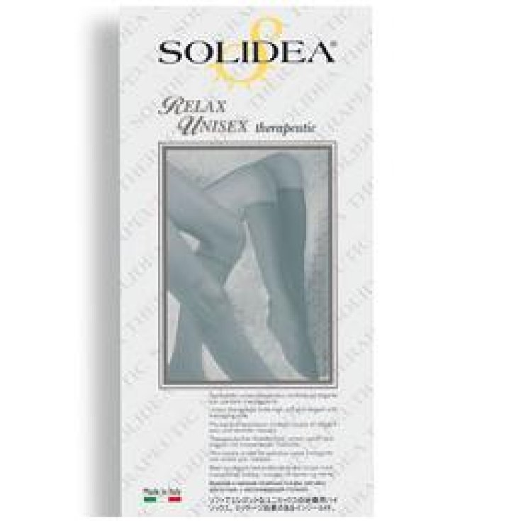 Relax Unisex Therapeutic Gambaletto Solidea&reg; Punta Aperta Classe 1 Nero Taglia XXL 1 Paio