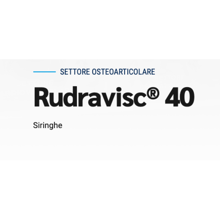 Rudravisc&reg; 40 ShedirPharma&reg; 1 Siringa Intrarticolare 40mg 2ml