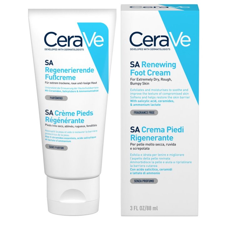CeraVe Crema Piedi Rigenerante Pelle molto secca e danneggiata con acido salicilico 88 ml