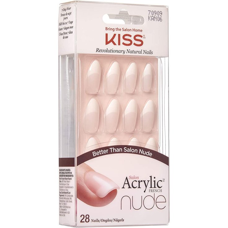 Salon Acrylic French Nude Kiss 28 Unghie