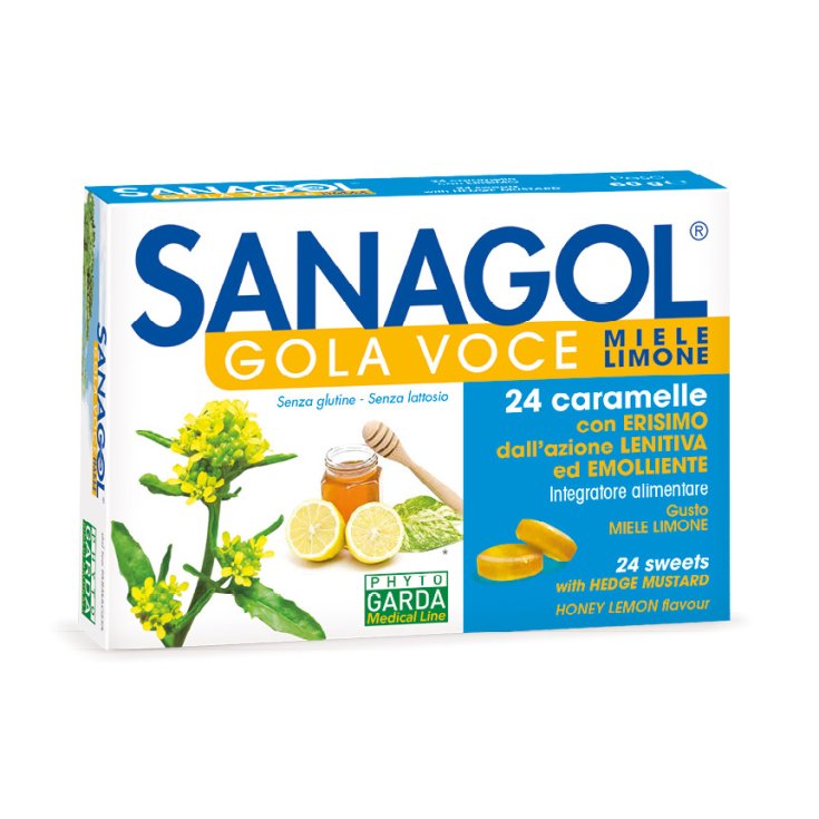 SANAGOL GOLA VOCE MIELE LIMONE Phyto Garda 24 Caramelle