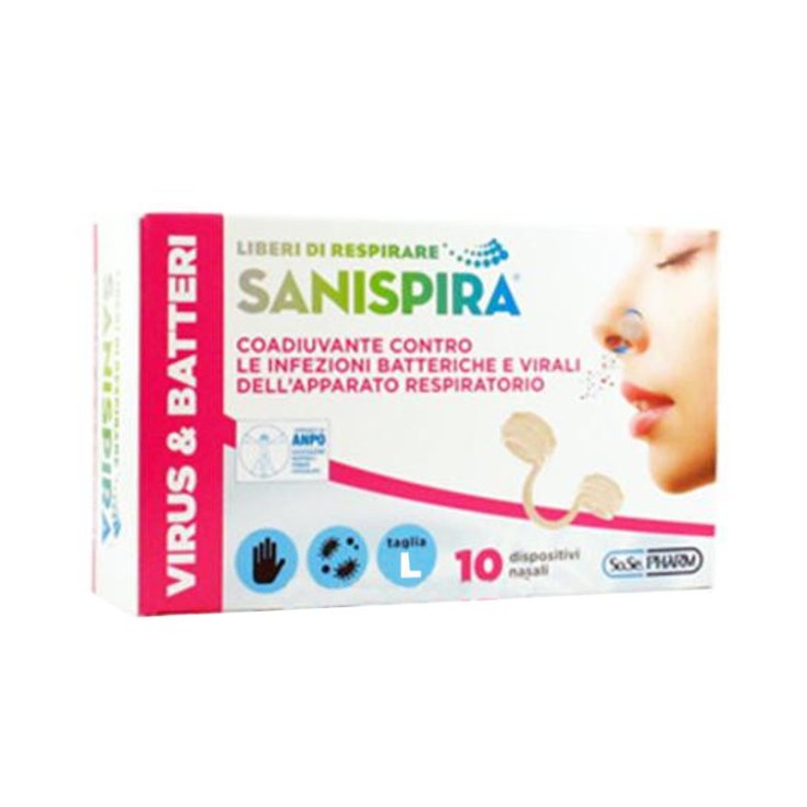 Sanispira&reg; Virus & Batteri Taglia L 10 Pezzi