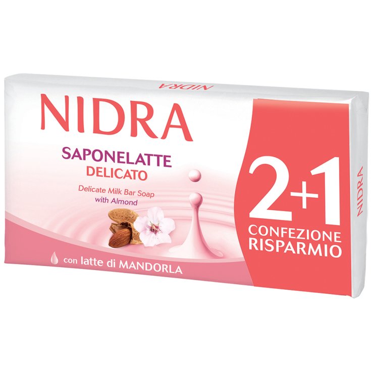 Saponelatte Delicato Mandorla 2+1 Nidra 3x90g