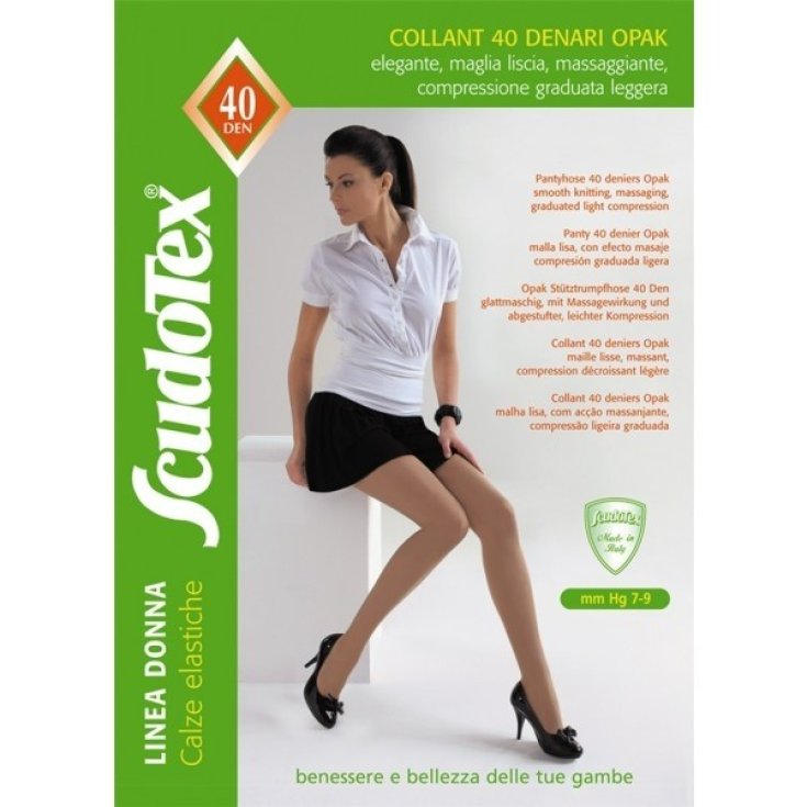 Scudotex Collant 40 DEN Punta Aperta Luropas Daino Taglia 5
