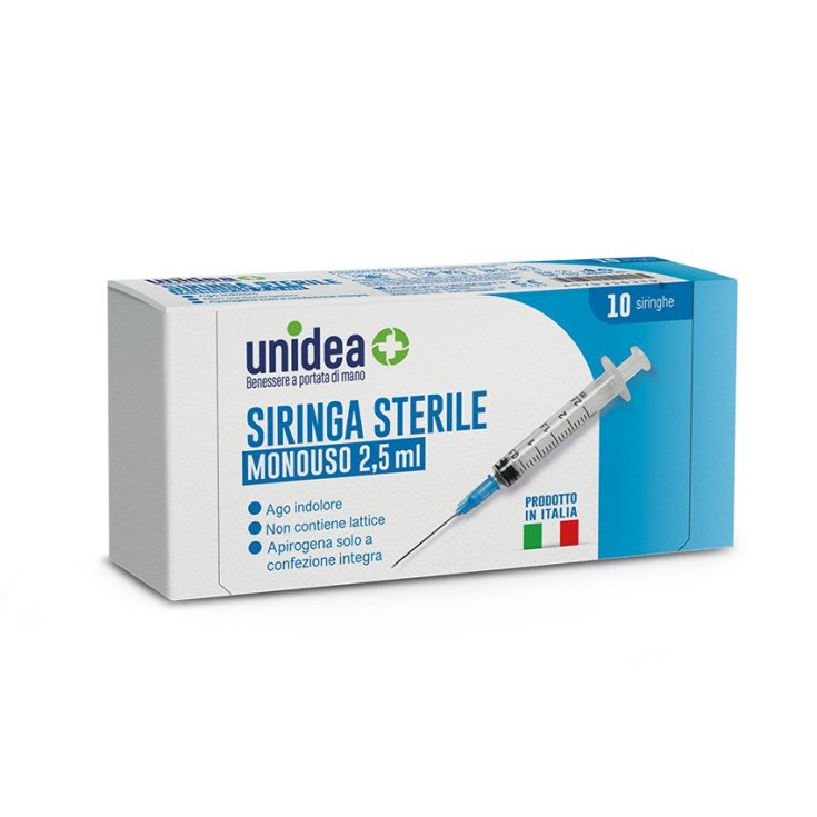 SIRINGA STERILE MONOUSO 2,5ml unidea 10 Siringhe