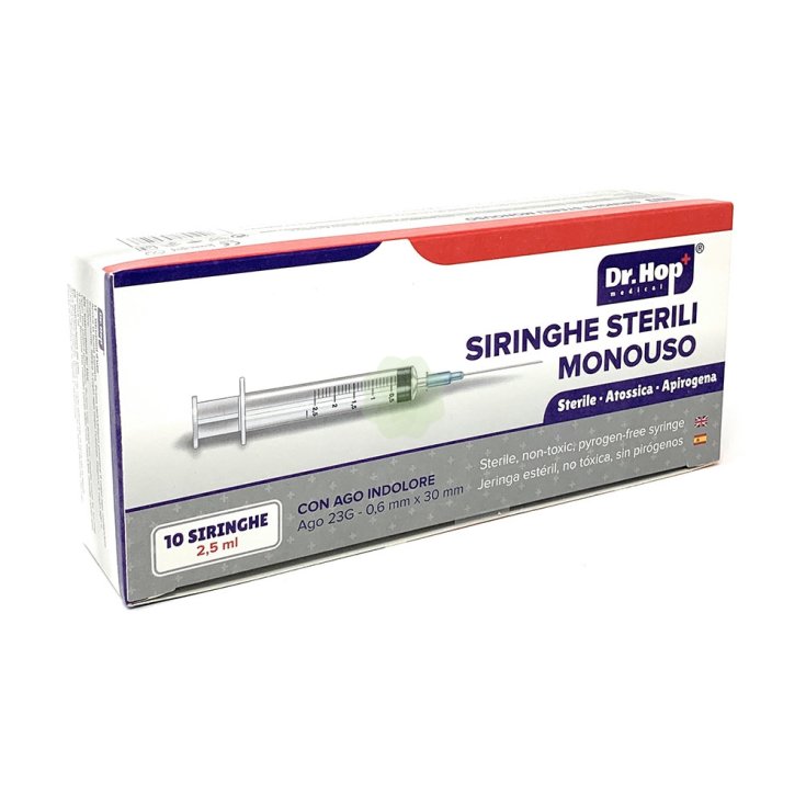 Siringhe Sterili Monouso Dr.Hop 10 Siringhe da 2,5ml