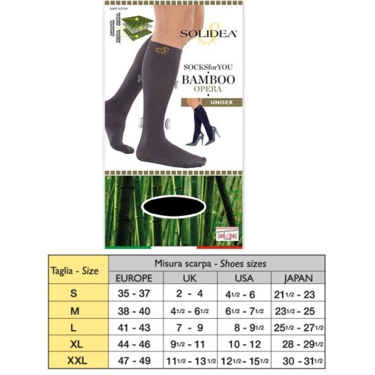Socks For You Bamboo Opera Solidea Grigio Taglia S
