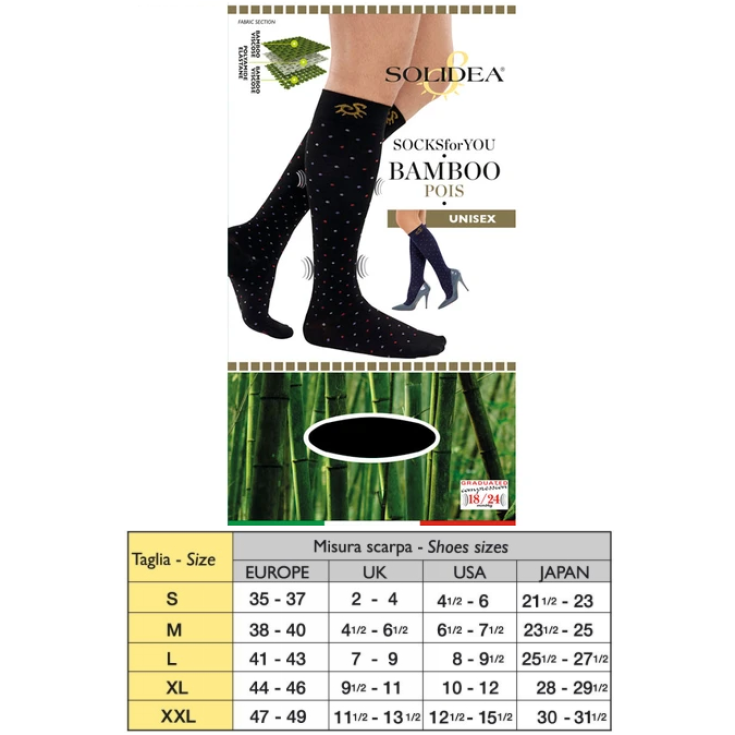 Socks For You Bamboo Pois Solidea Blu Navy Taglia L