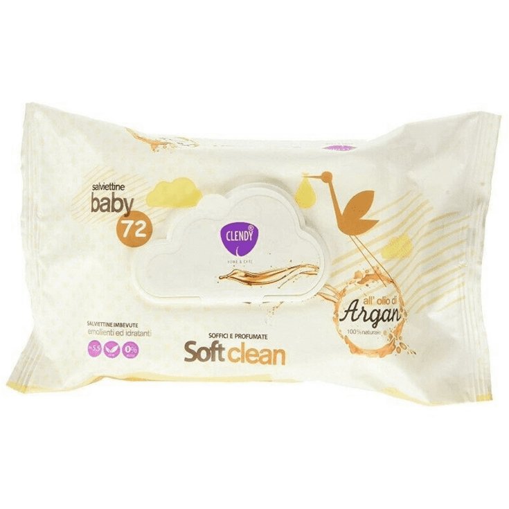 Soft Clean Baby Argan Pharma CLENDY 72 Salviette