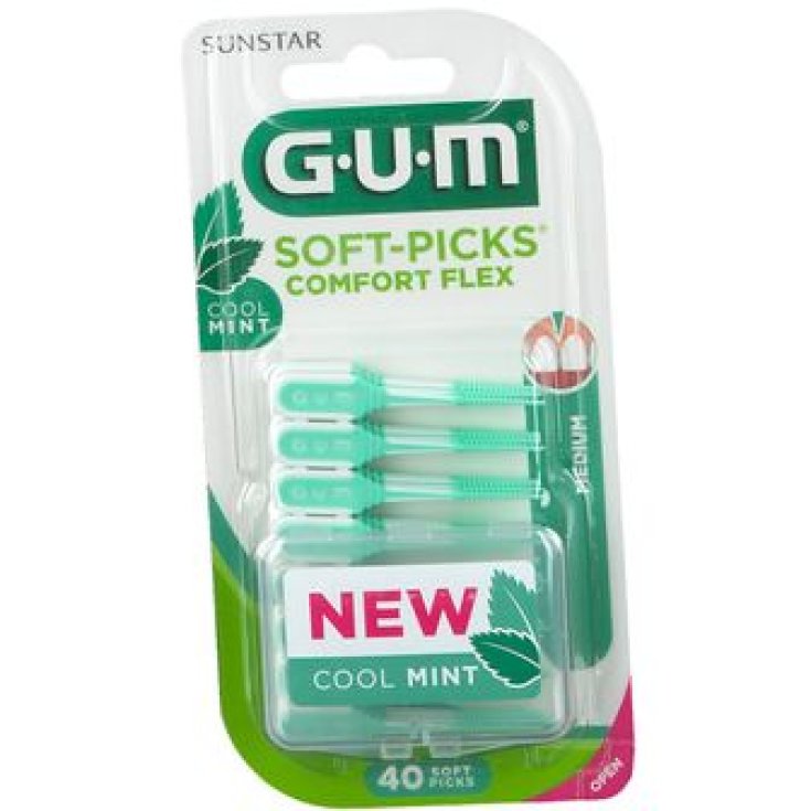 Sunstar Gum Soft Picks Comfort Flex Flex Medium Cool Mint 40 Unit&agrave;