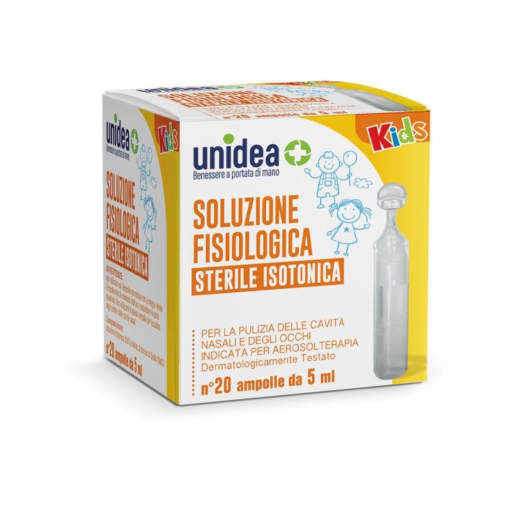 SOLUZIONE FISIOLOGICA Kids unidea 20 Ampolle Da 5ml
