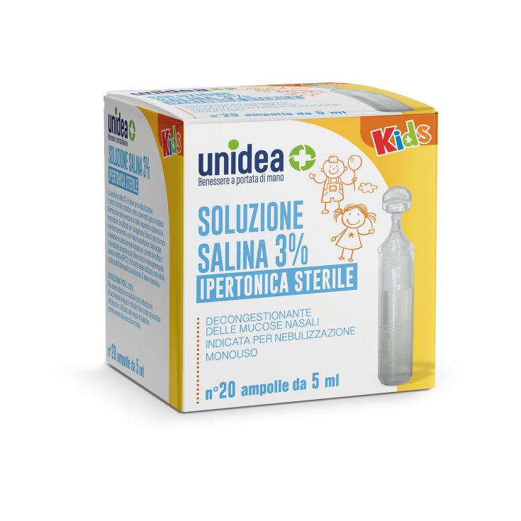 SOLUZIONE SALINA IPERTONICA unidea 20 Ampolle Da 5ml SOLUZIONE SALINA IPERTONICA unidea 20 Ampolle Da 5ml