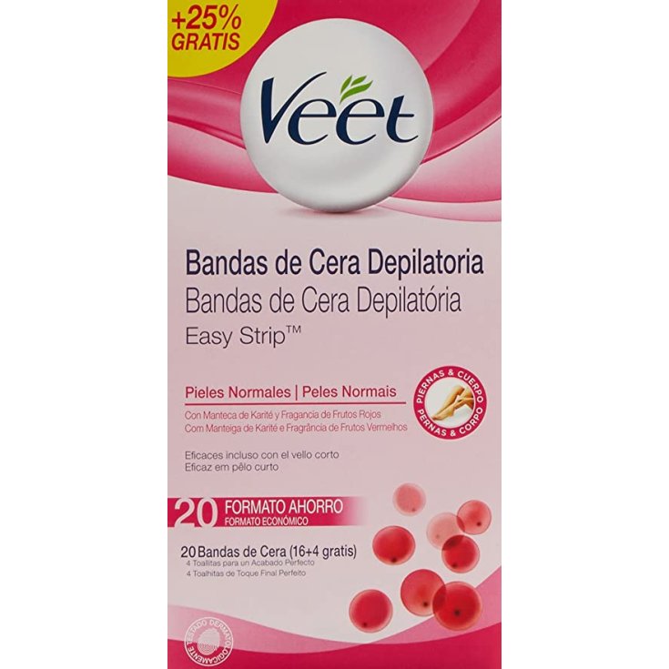 Strisce Depilatorie Veet 16+4 Pezzi