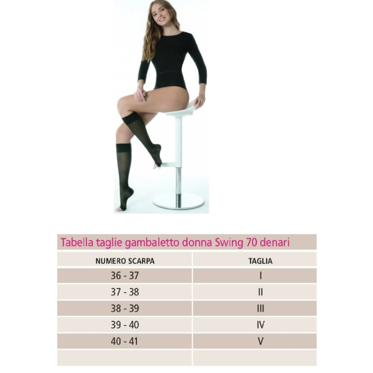 Swing Sensation Gambaletto 70 Punta Aperta Medi Nature Taglia 4