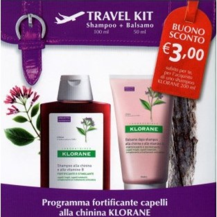 Travel Kit Chinina Klorane 100ml+50ml