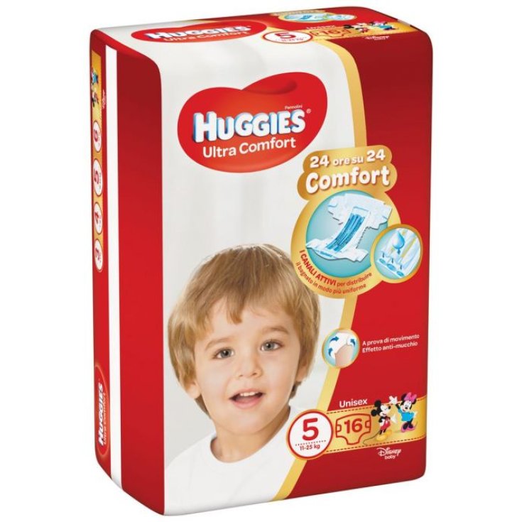 Ultra Comfort Huggies&reg; Pannolini Unisex 16 Pezzi Taglia 5