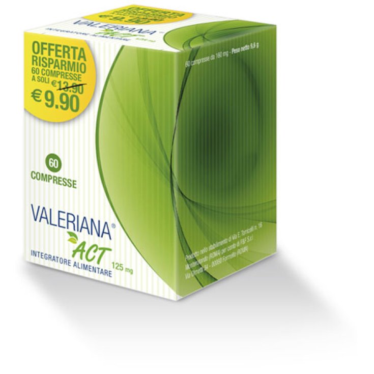 Valeriana&reg; Act 125mg F&F 60 Compresse