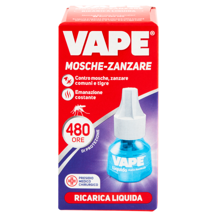 Ricarica Liquida Mosche Zanzare 480 Ore VAPE 1 Ricarica