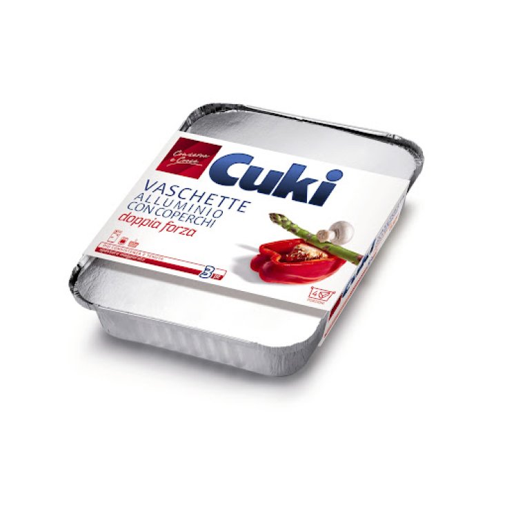 Vaschette Alluminio Con Coperchio Cuki 4 Porzioni
