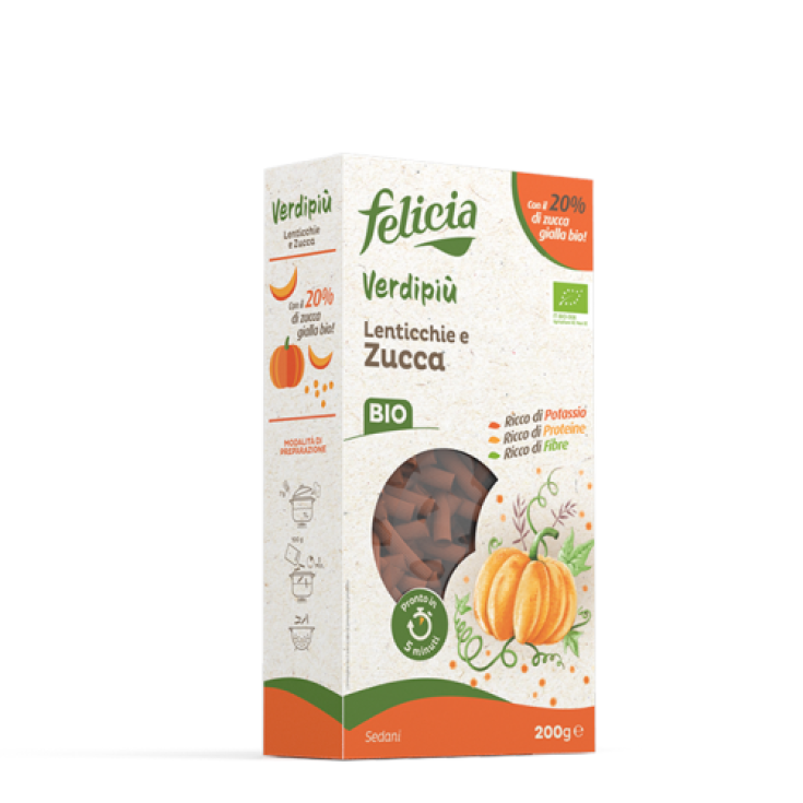 Verdipi&ugrave; Sedanini Lenticchie E Zucca Felicia 200g