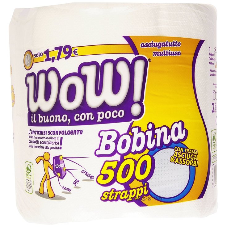 Trama Asciuga&Assorbi WOW Bobina 500 Strappi
