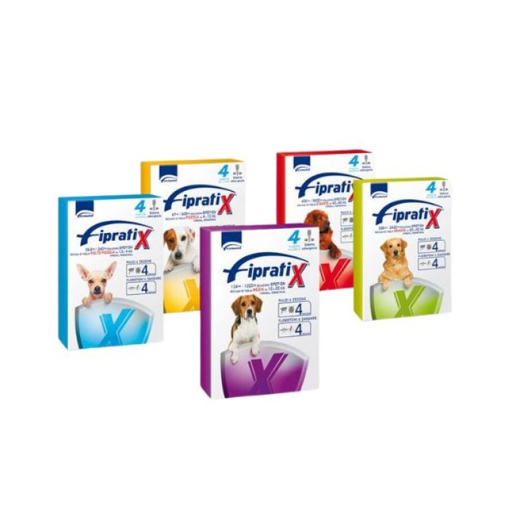 Fipratix - 4 Pipette da 2,20 ml - 10 - 20 Kg