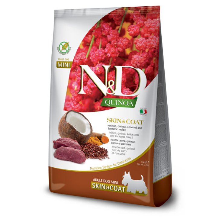 Natural & Delicious Mini  Quinoa Skin & Coat Cervo - 800GR